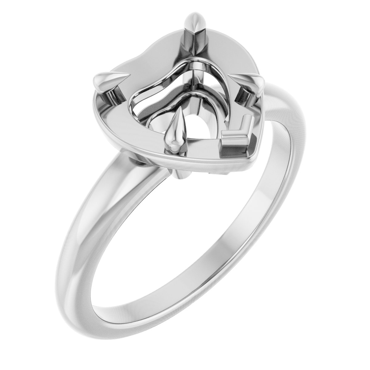 Claw-Prong Solitaire Bezel-Style Engagement Ring