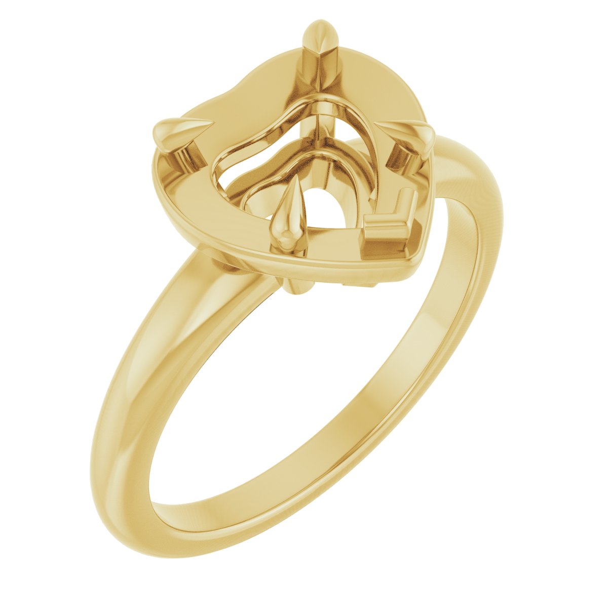 Claw-Prong Solitaire Bezel-Style Engagement Ring