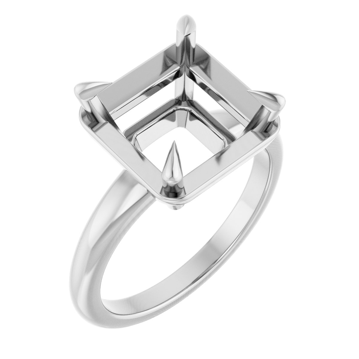Claw-Prong Solitaire Bezel-Style Engagement Ring