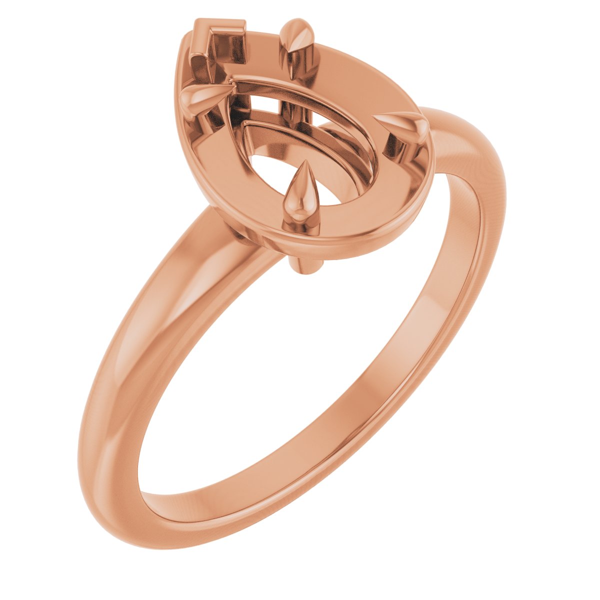 Claw-Prong Solitaire Bezel-Style Engagement Ring