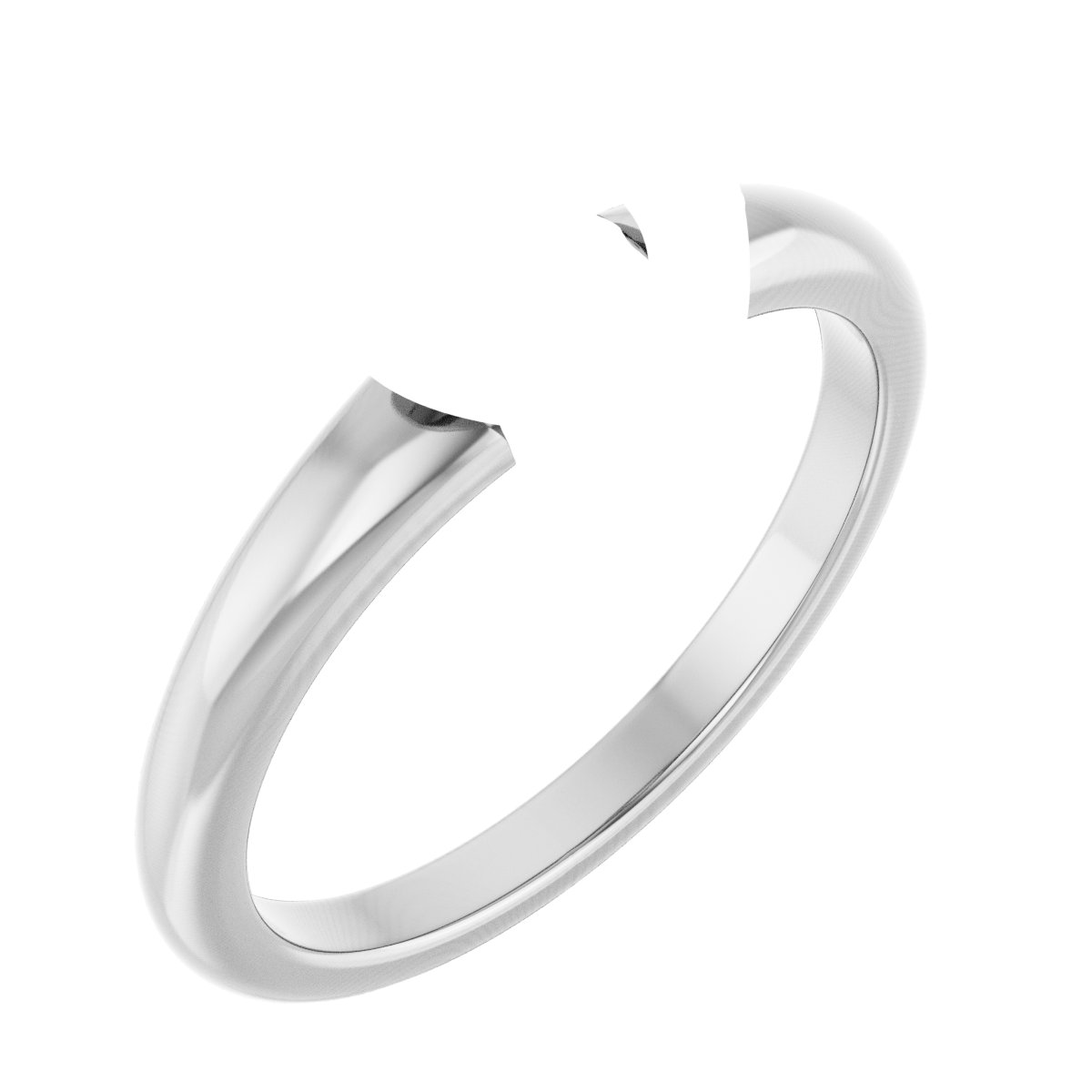Claw-Prong Solitaire Bezel-Style Engagement Ring