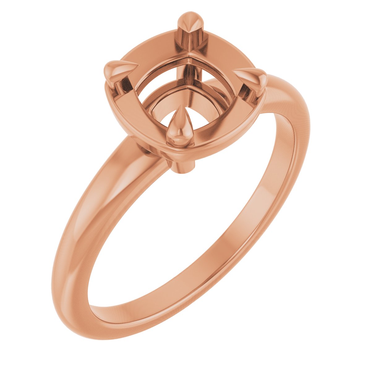 Claw-Prong Solitaire Bezel-Style Engagement Ring