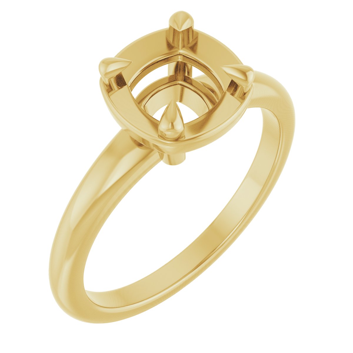 Claw-Prong Solitaire Bezel-Style Engagement Ring