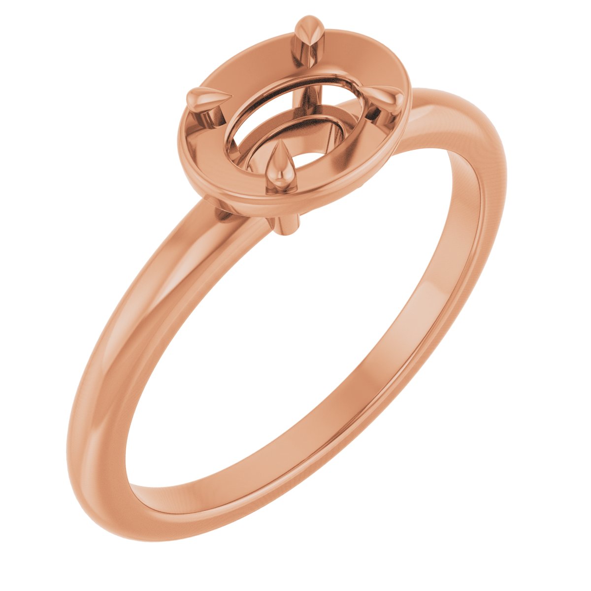 Claw-Prong Solitaire Bezel-Style Engagement Ring