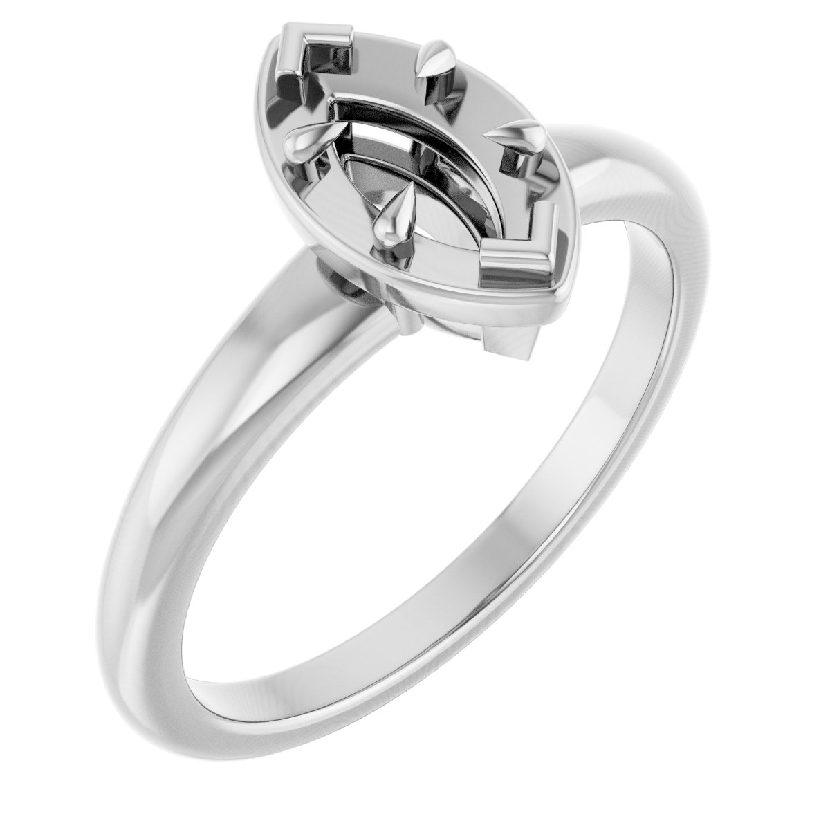 Claw-Prong Solitaire Bezel-Style Engagement Ring