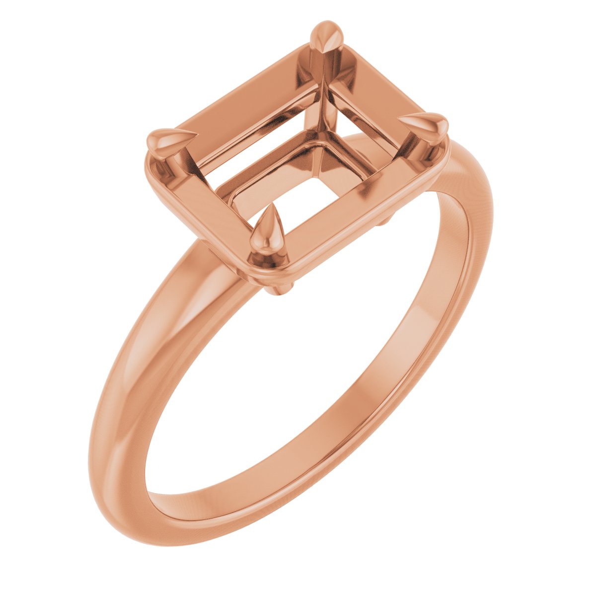 Claw-Prong Solitaire Bezel-Style Engagement Ring