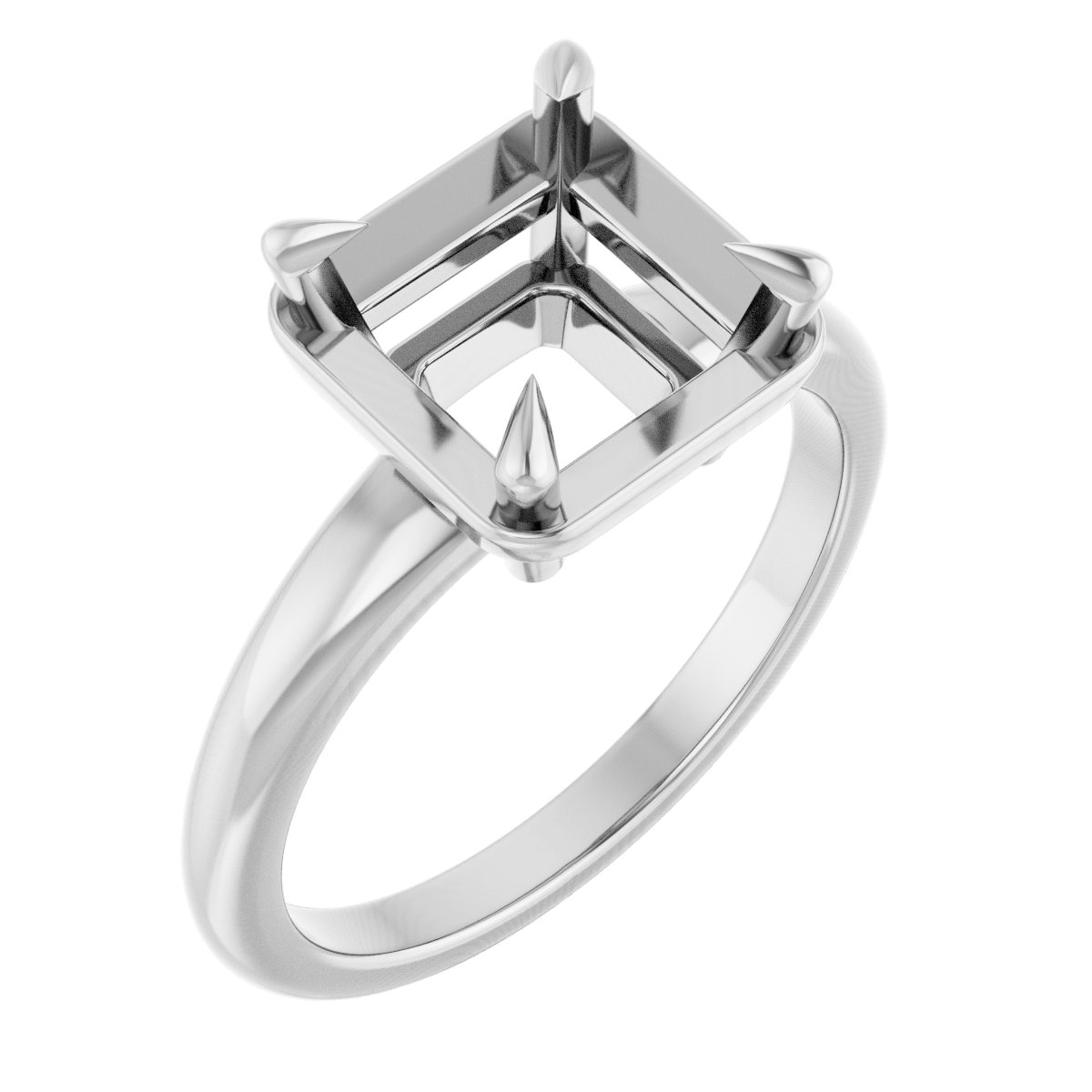Claw-Prong Solitaire Bezel-Style Engagement Ring