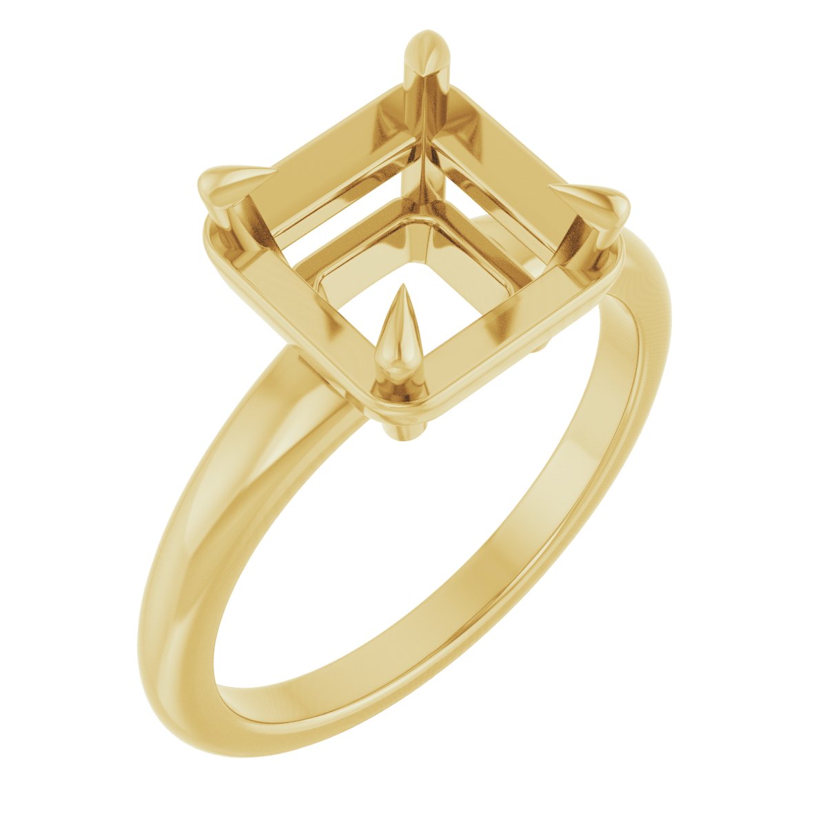 Claw-Prong Solitaire Bezel-Style Engagement Ring
