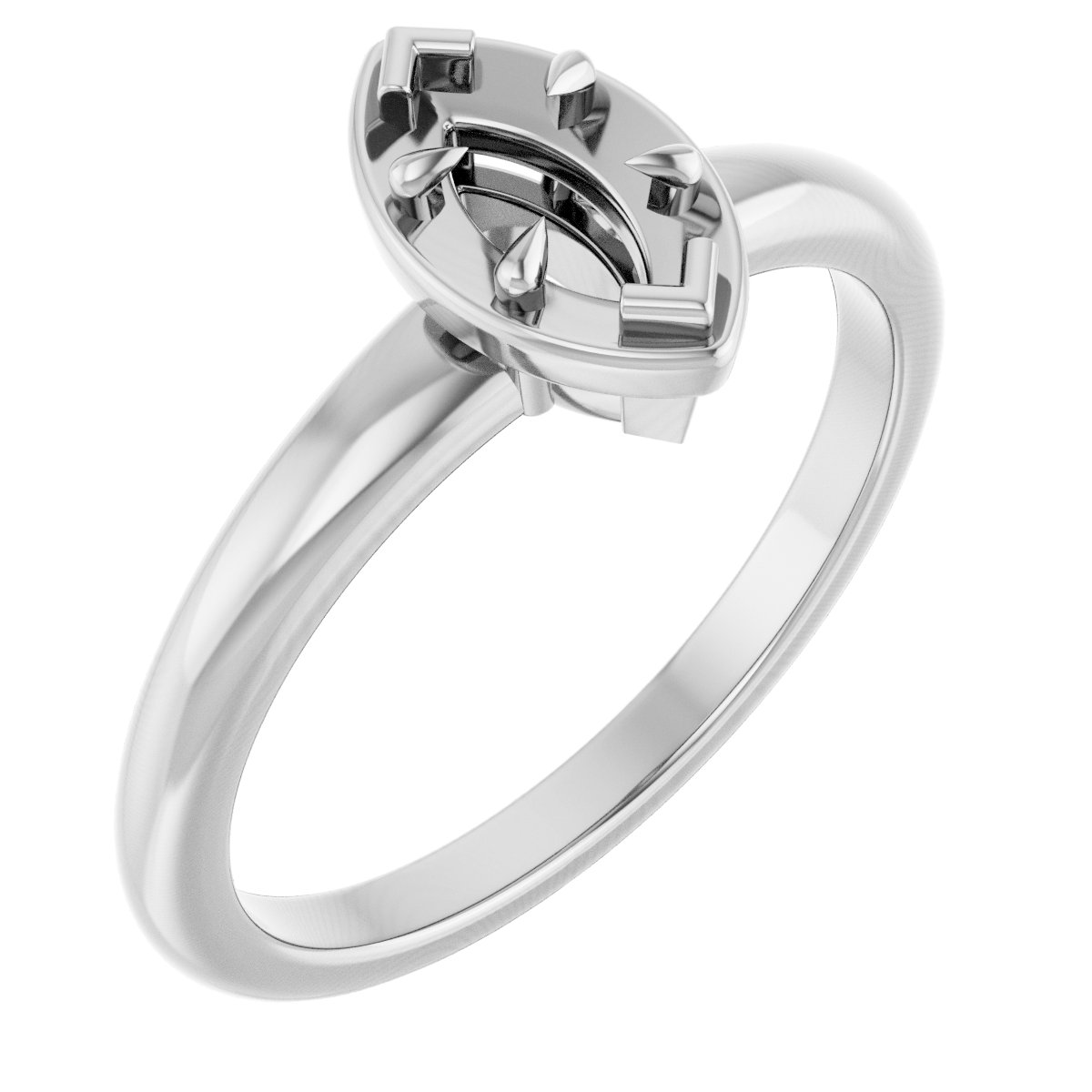 Claw-Prong Solitaire Bezel-Style Engagement Ring
