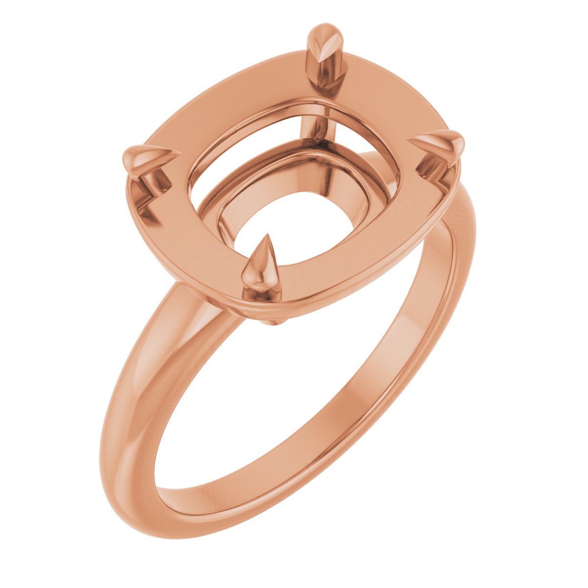 Claw-Prong Solitaire Bezel-Style Engagement Ring