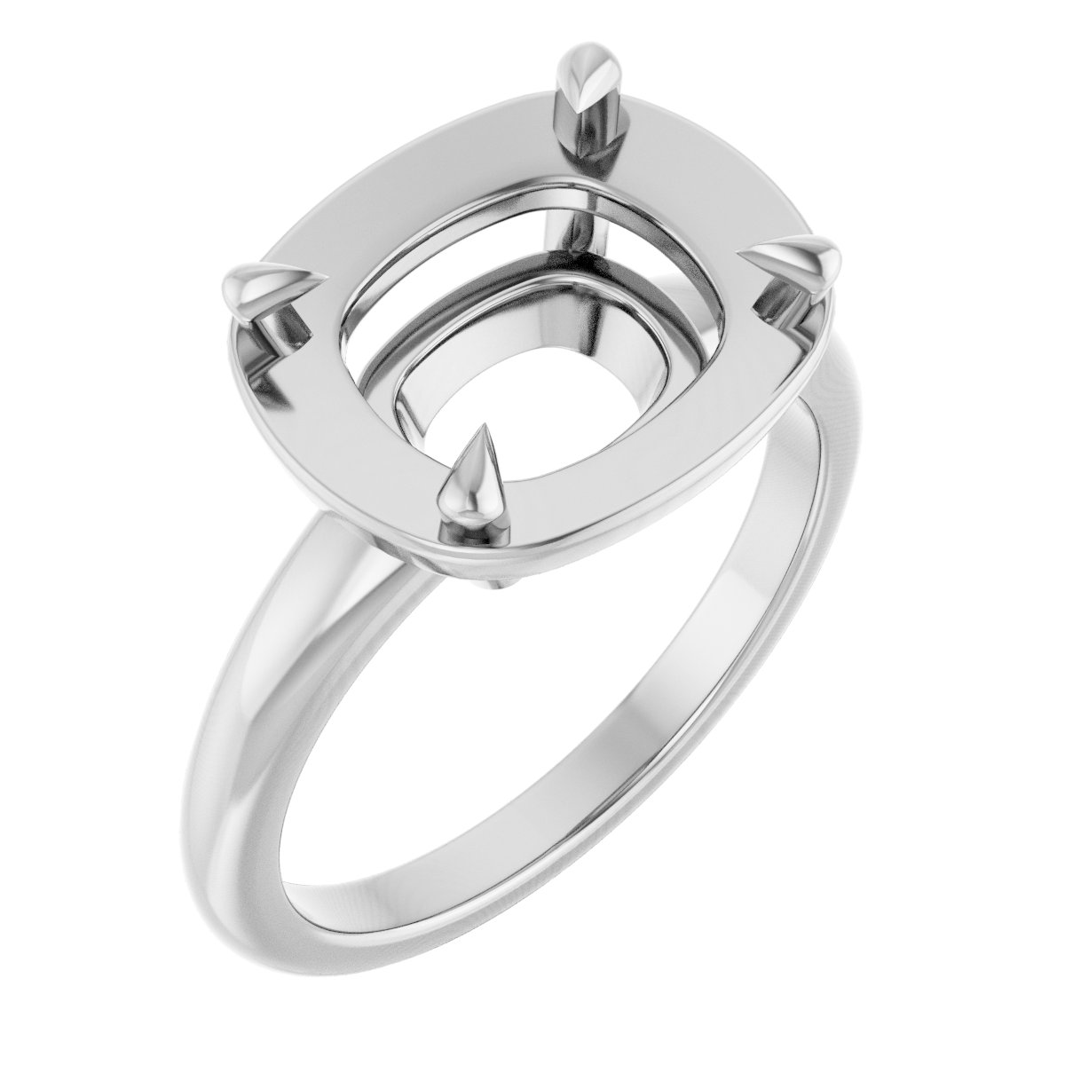 Claw-Prong Solitaire Bezel-Style Engagement Ring