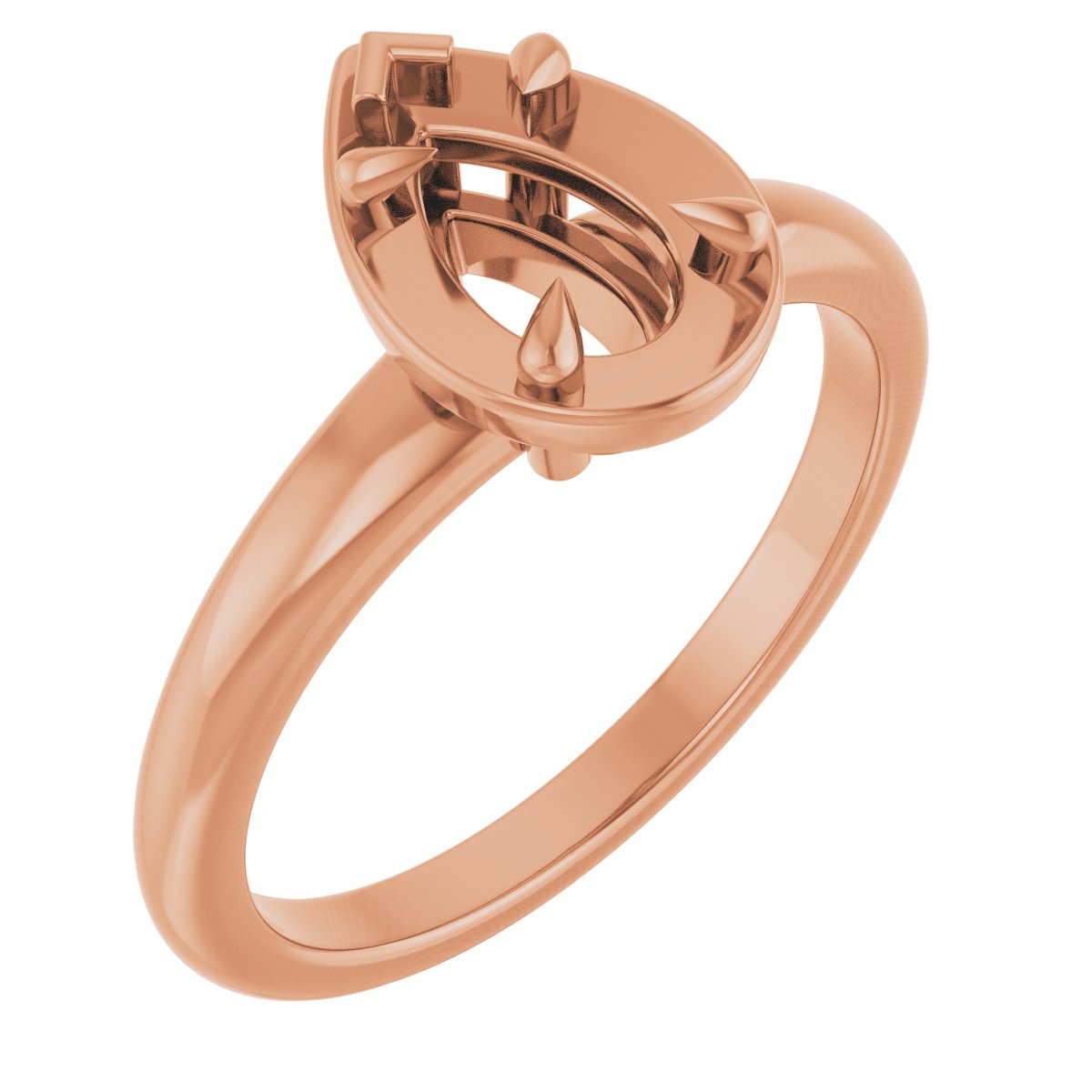 Claw-Prong Solitaire Bezel-Style Engagement Ring