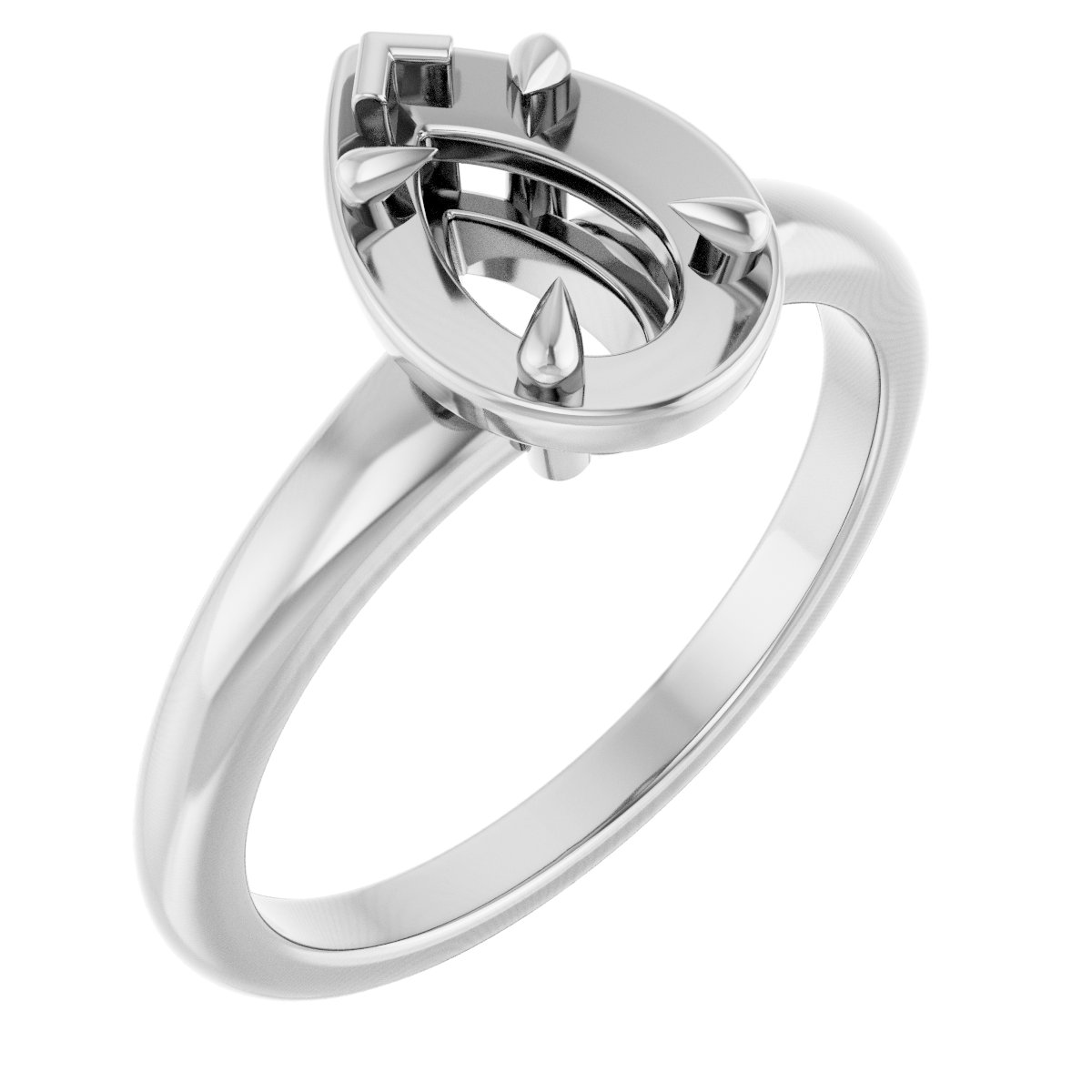 Claw-Prong Solitaire Bezel-Style Engagement Ring