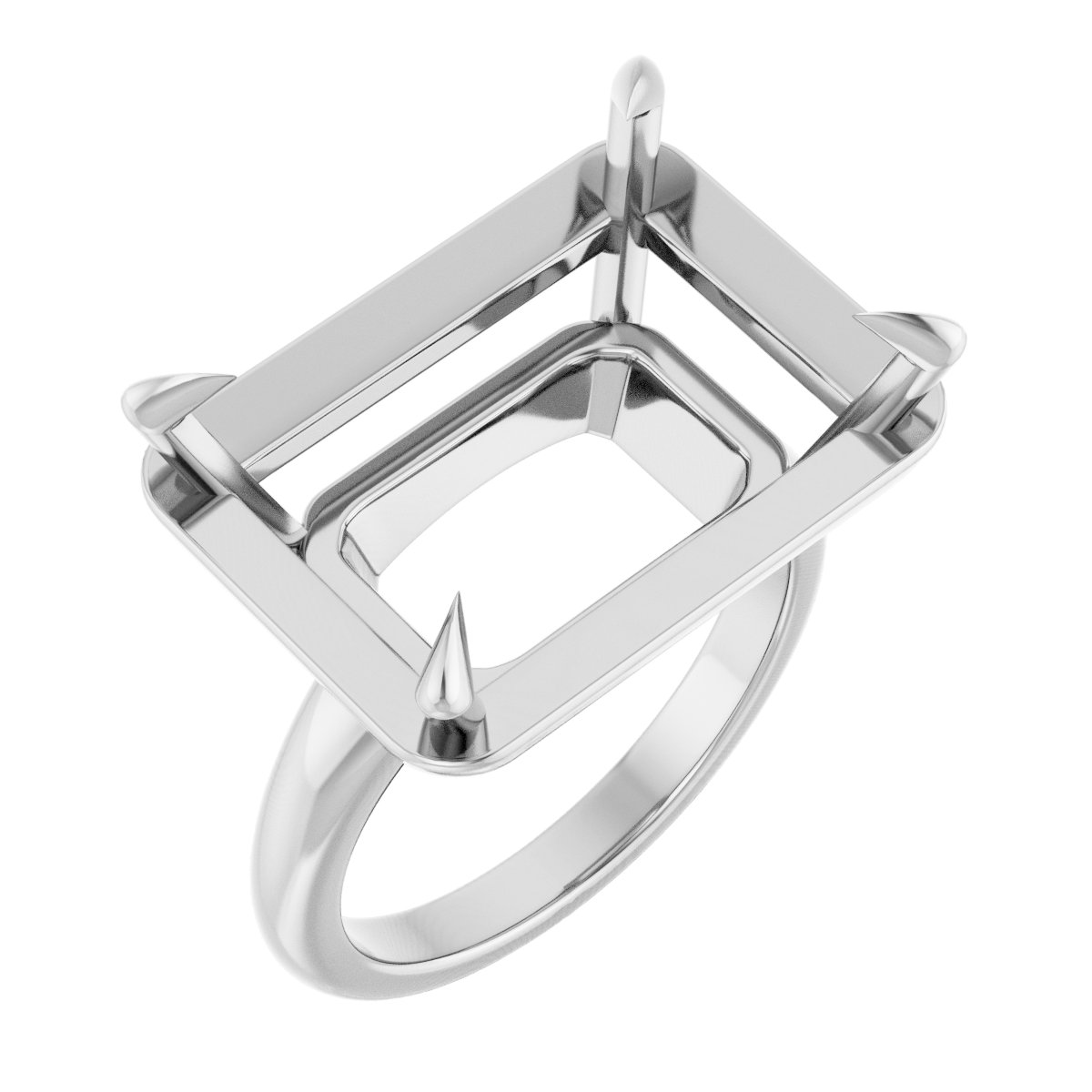 Claw-Prong Solitaire Bezel-Style Engagement Ring