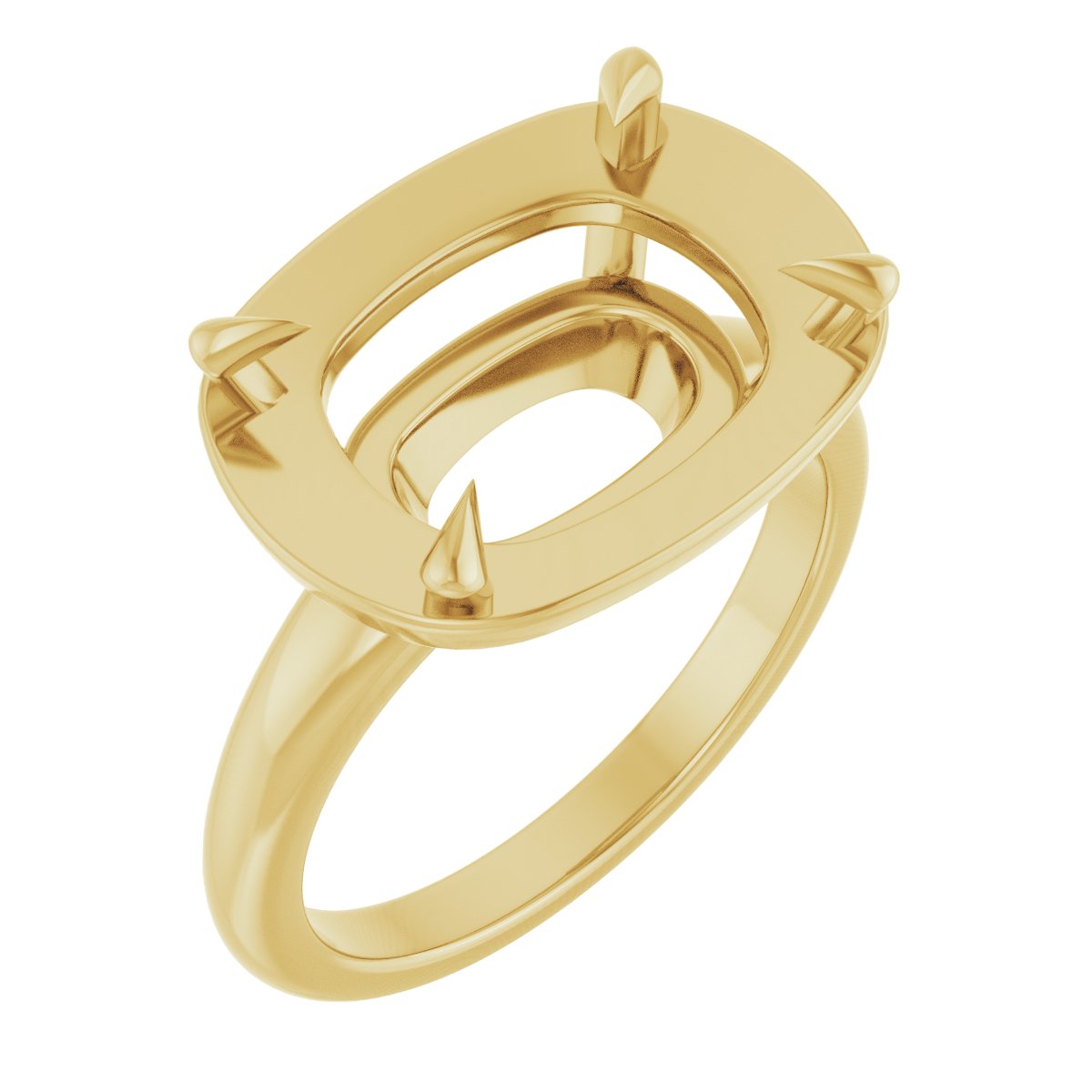 Claw-Prong Solitaire Bezel-Style Engagement Ring