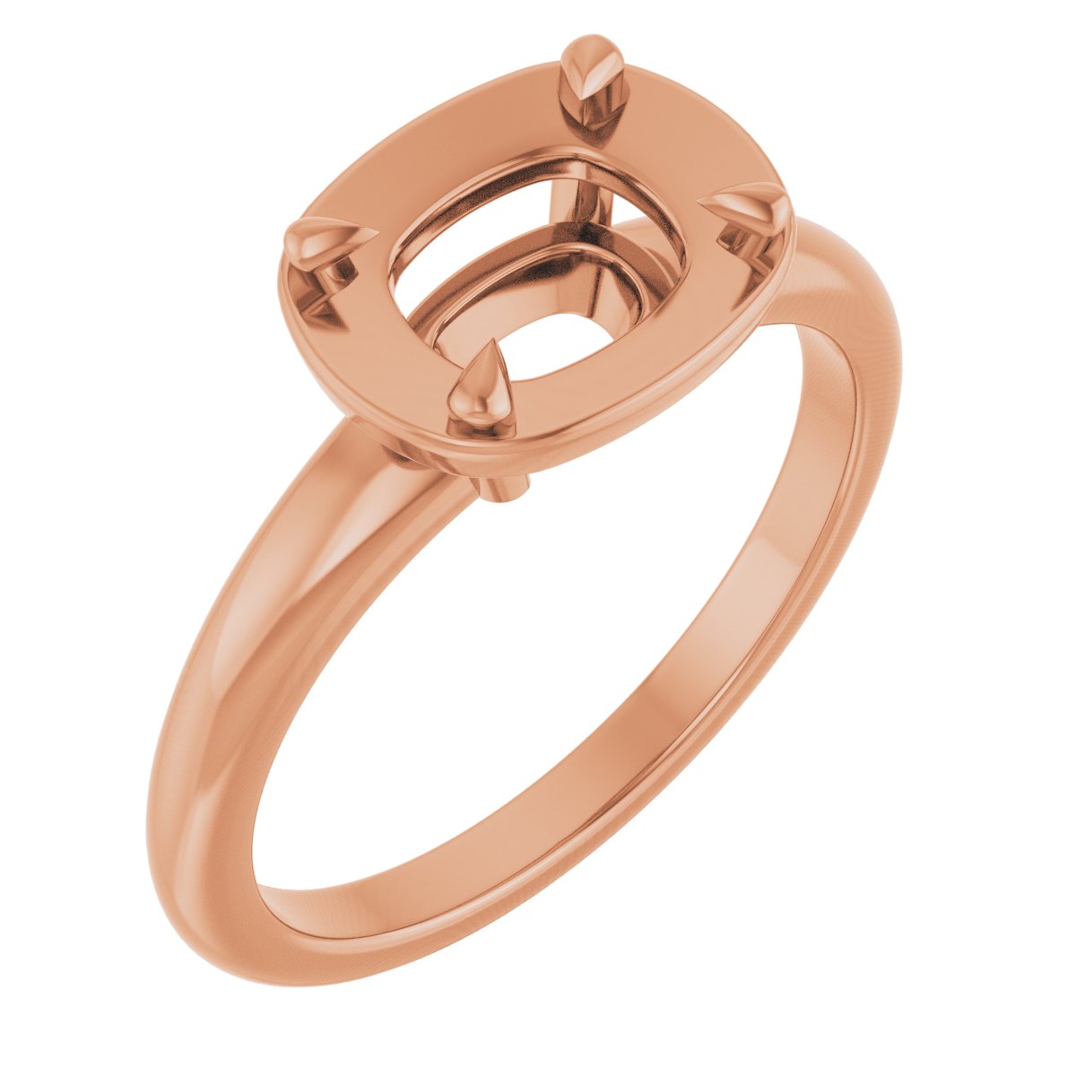 Claw-Prong Solitaire Bezel-Style Engagement Ring