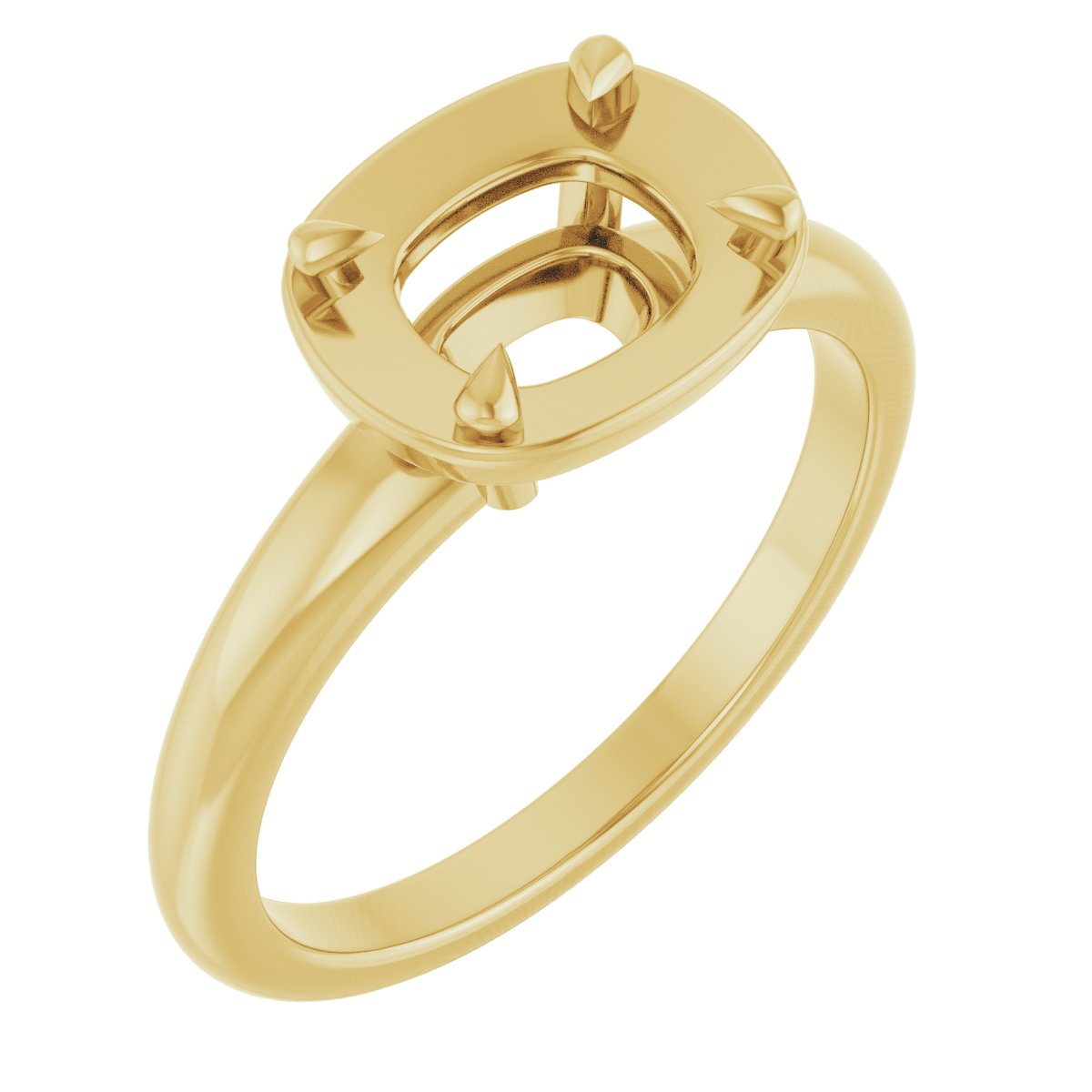 Claw-Prong Solitaire Bezel-Style Engagement Ring