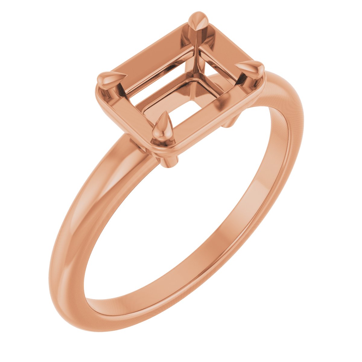 Claw-Prong Solitaire Bezel-Style Engagement Ring