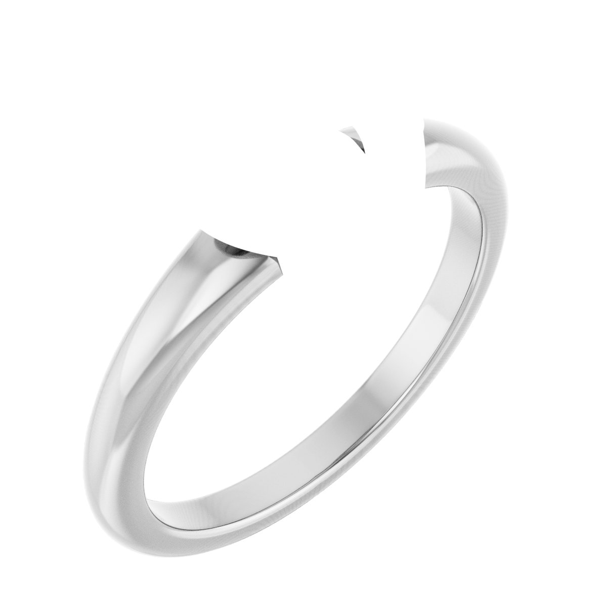Claw-Prong Solitaire Bezel-Style Engagement Ring