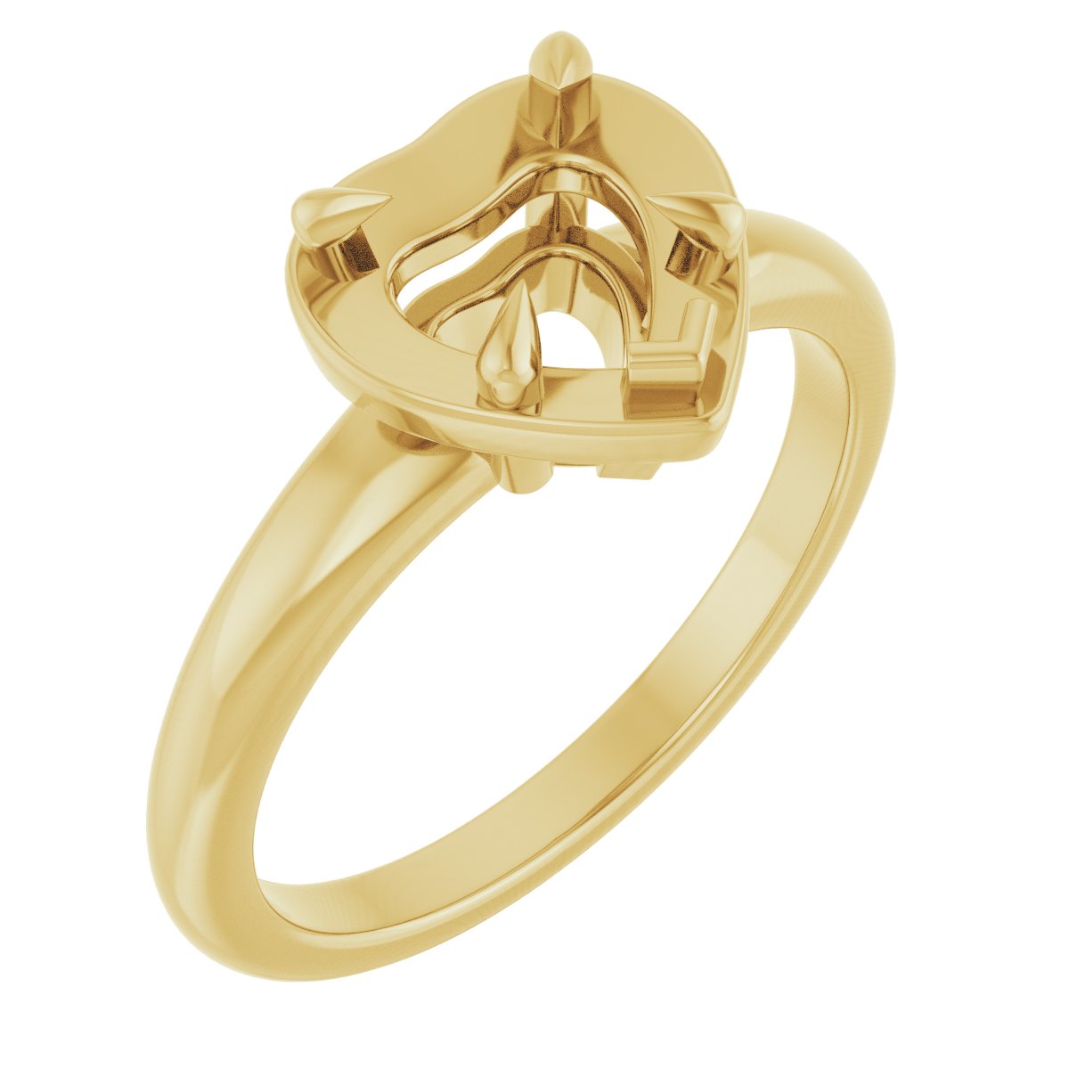 Claw-Prong Solitaire Bezel-Style Engagement Ring
