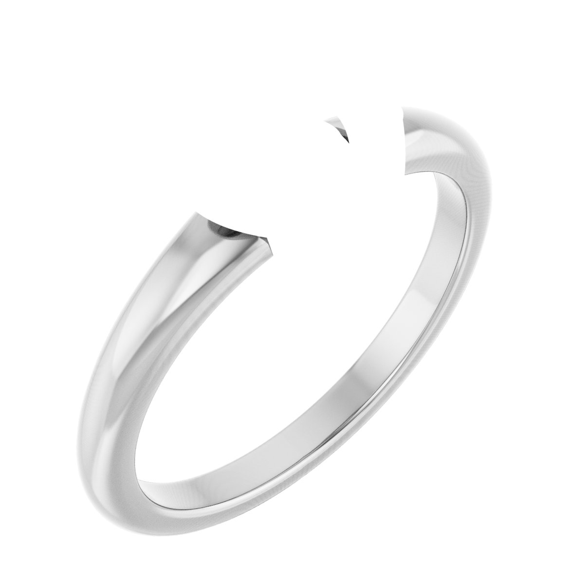 Claw-Prong Solitaire Bezel-Style Engagement Ring