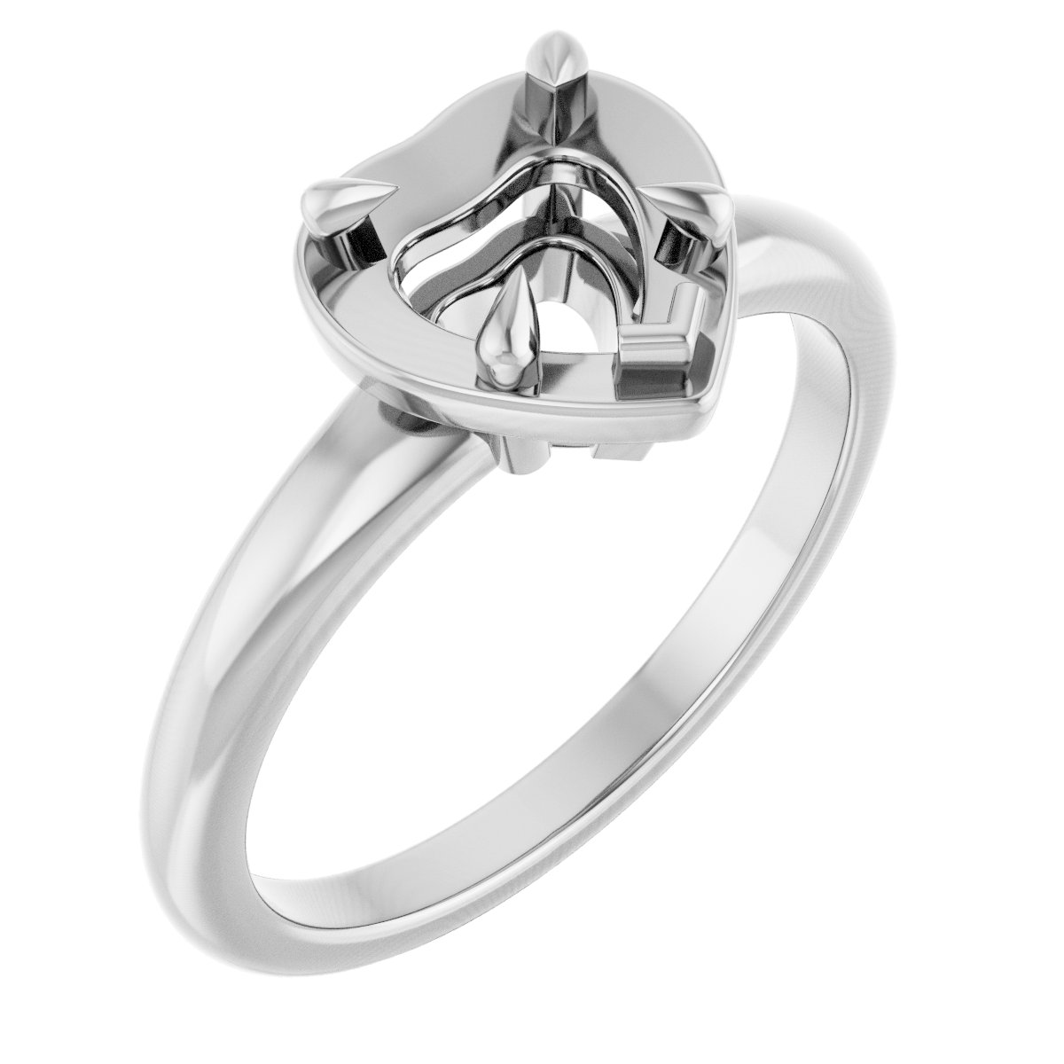 Claw-Prong Solitaire Bezel-Style Engagement Ring