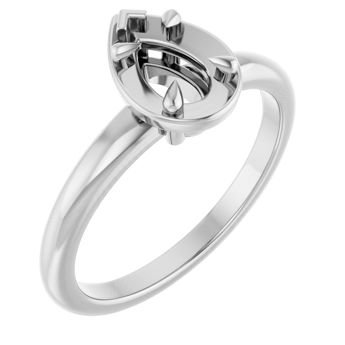 Claw-Prong Solitaire Bezel-Style Engagement Ring