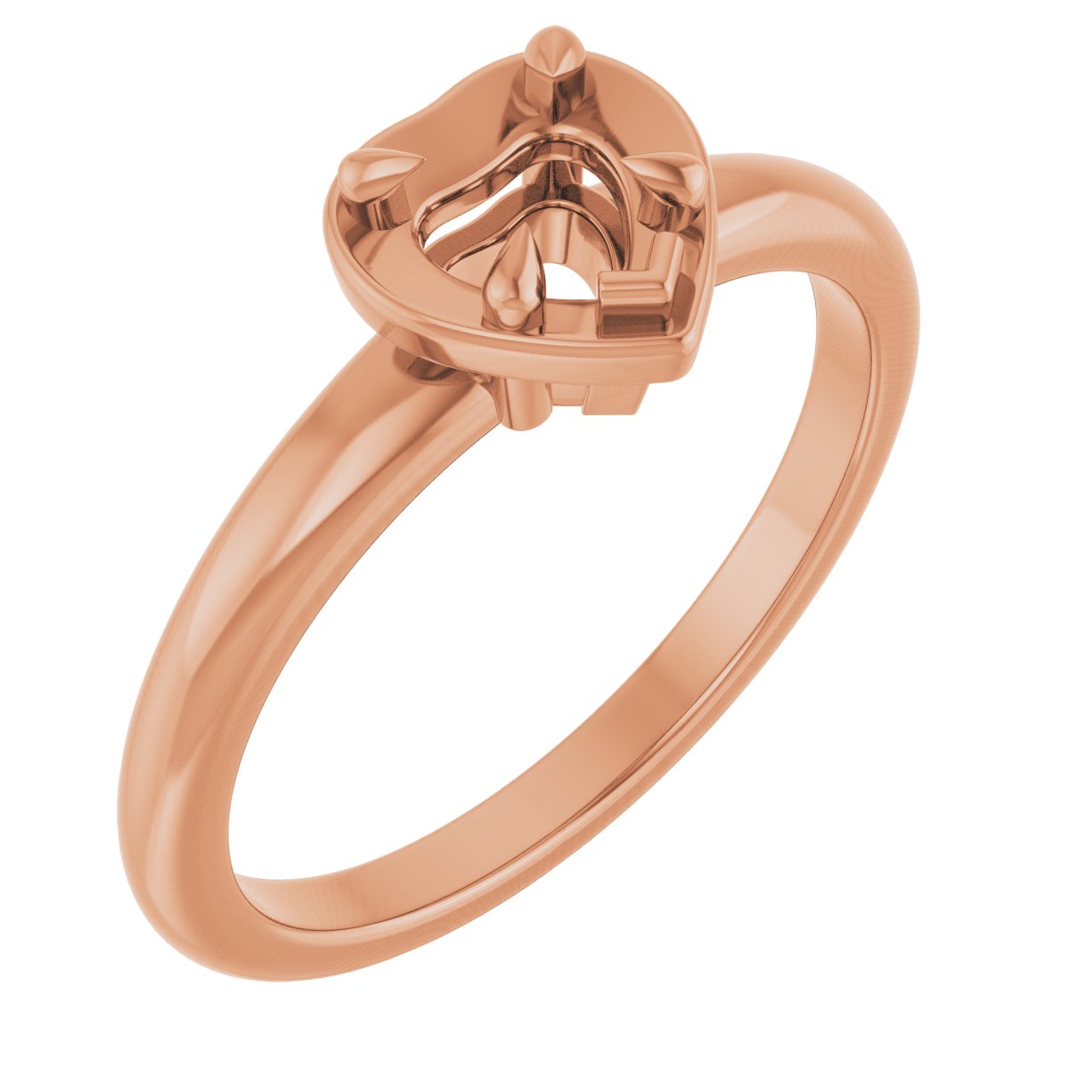 Claw-Prong Solitaire Bezel-Style Engagement Ring