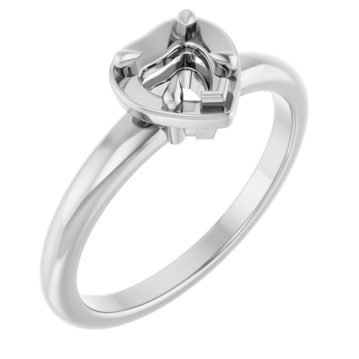 Claw-Prong Solitaire Bezel-Style Engagement Ring