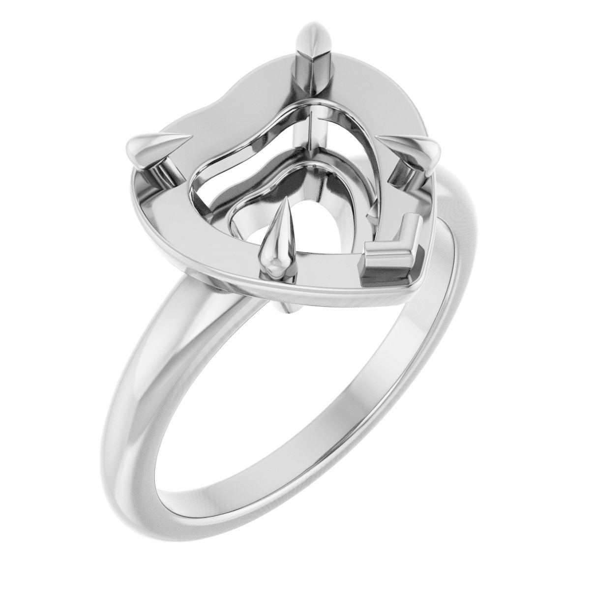 Claw-Prong Solitaire Bezel-Style Engagement Ring