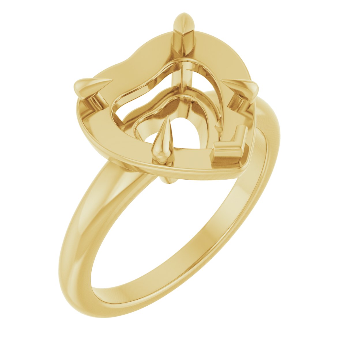 Claw-Prong Solitaire Bezel-Style Engagement Ring