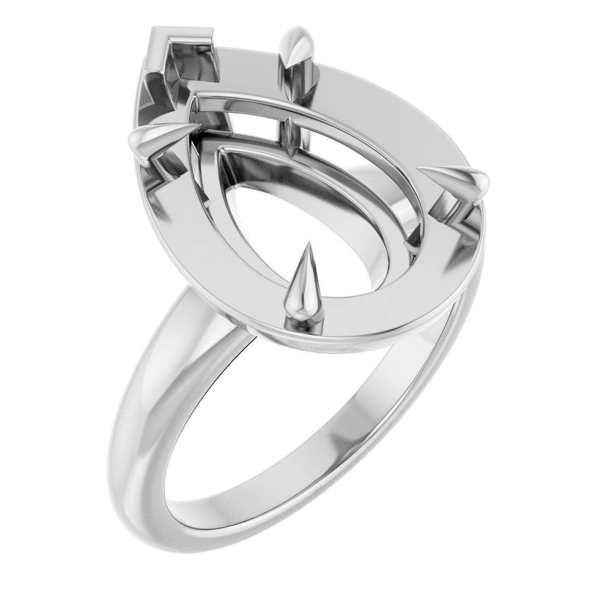 Claw-Prong Solitaire Bezel-Style Engagement Ring