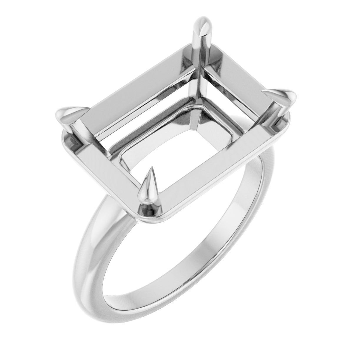 Claw-Prong Solitaire Bezel-Style Engagement Ring
