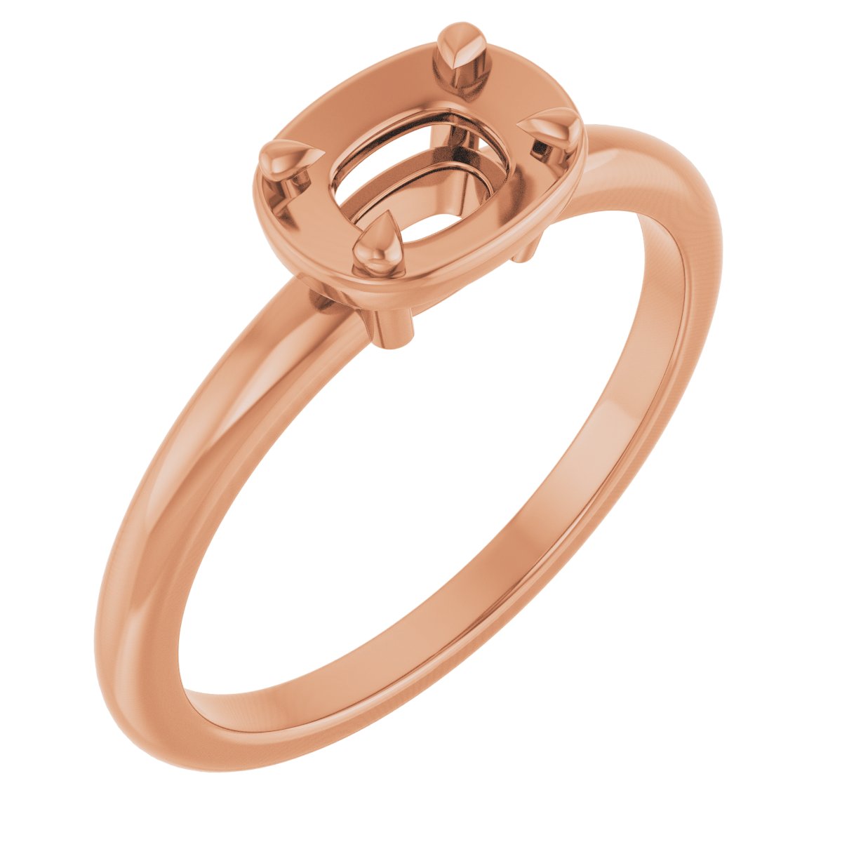 Claw-Prong Solitaire Bezel-Style Engagement Ring