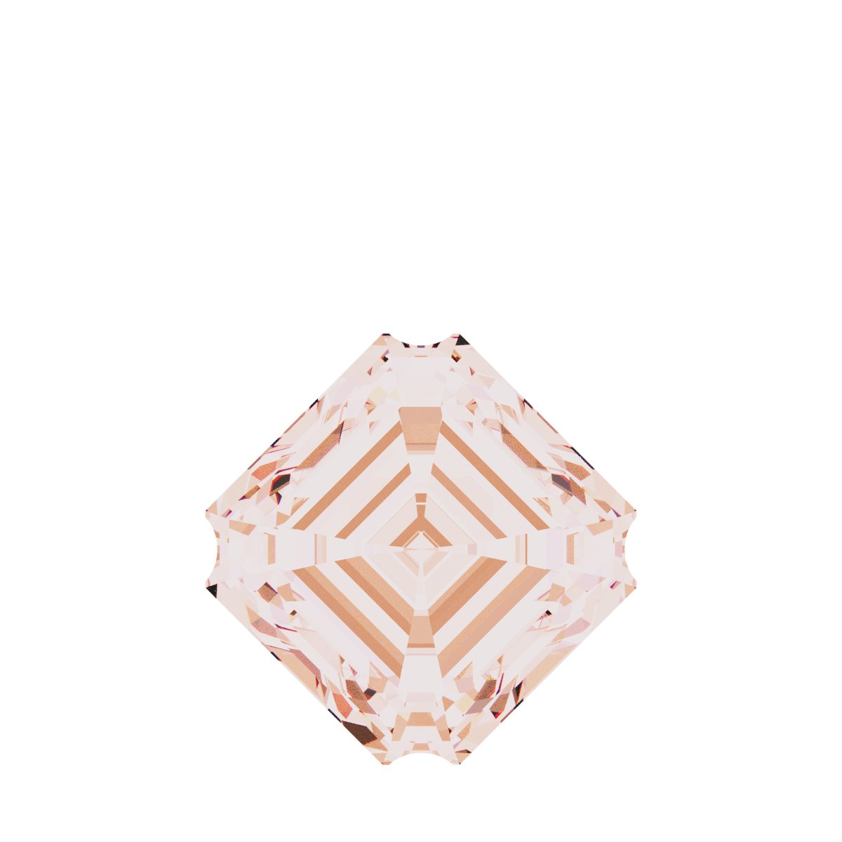Asscher 4-Prong Solitaire Dangle