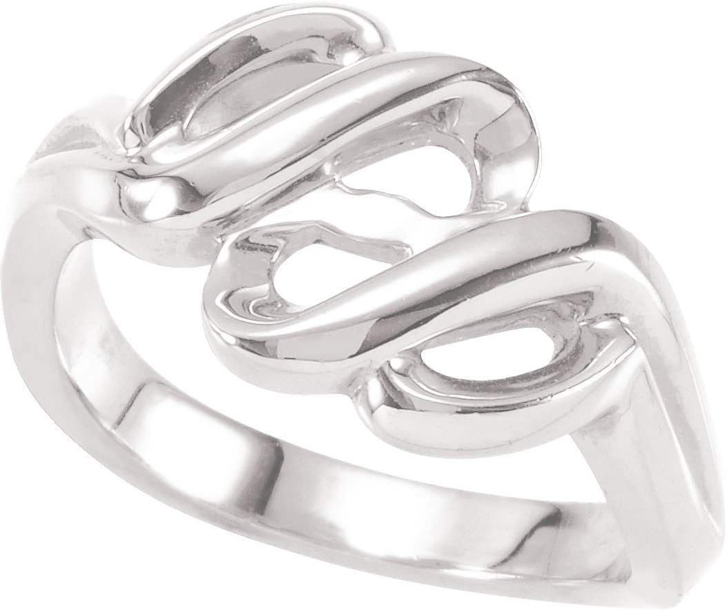 14K White Metal Fashion Ring