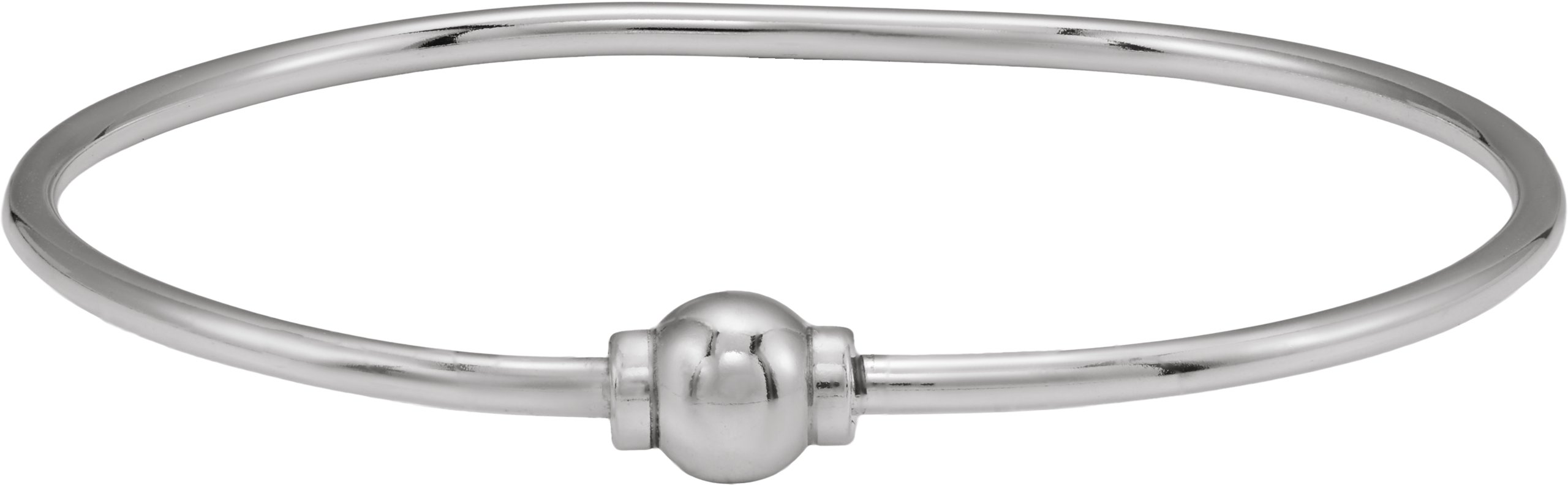 Sterling Silver 8 mm Ball Bangle 7" Bracelet