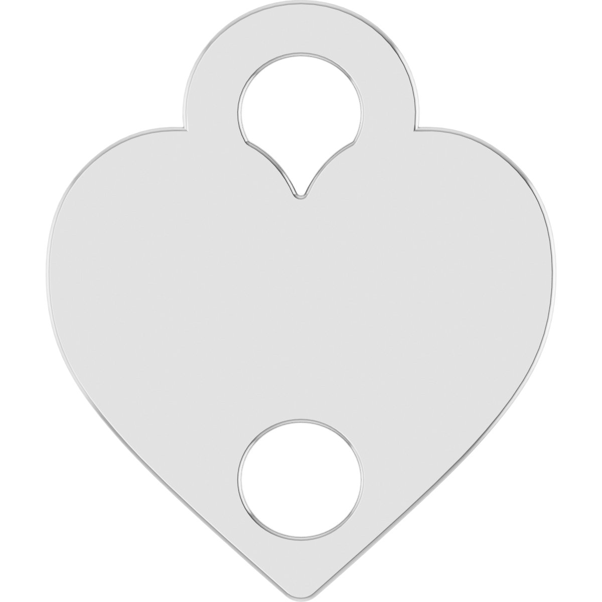 Engravable Heart Chain Tag