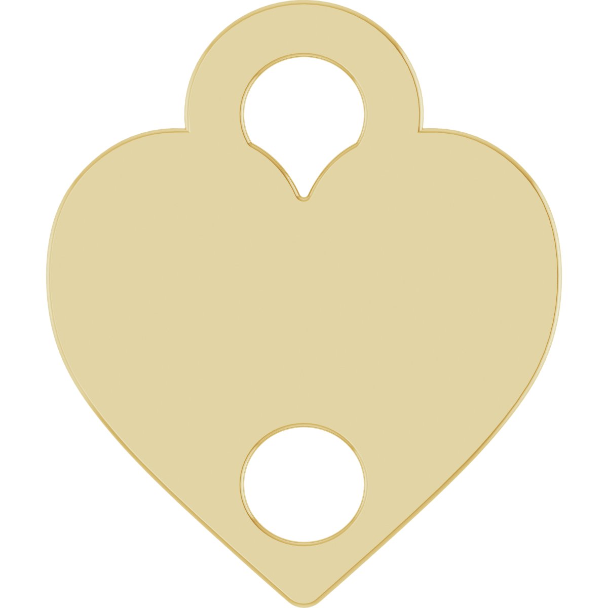 Engravable Heart Chain Tag