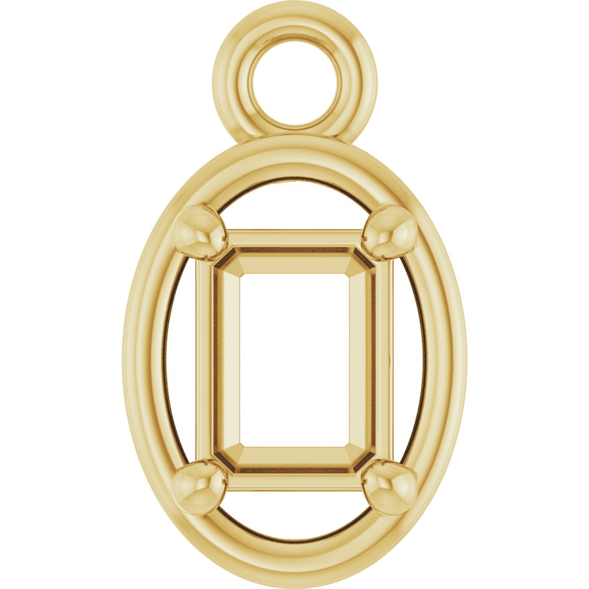 Emerald 4-Prong Solitaire Dangle