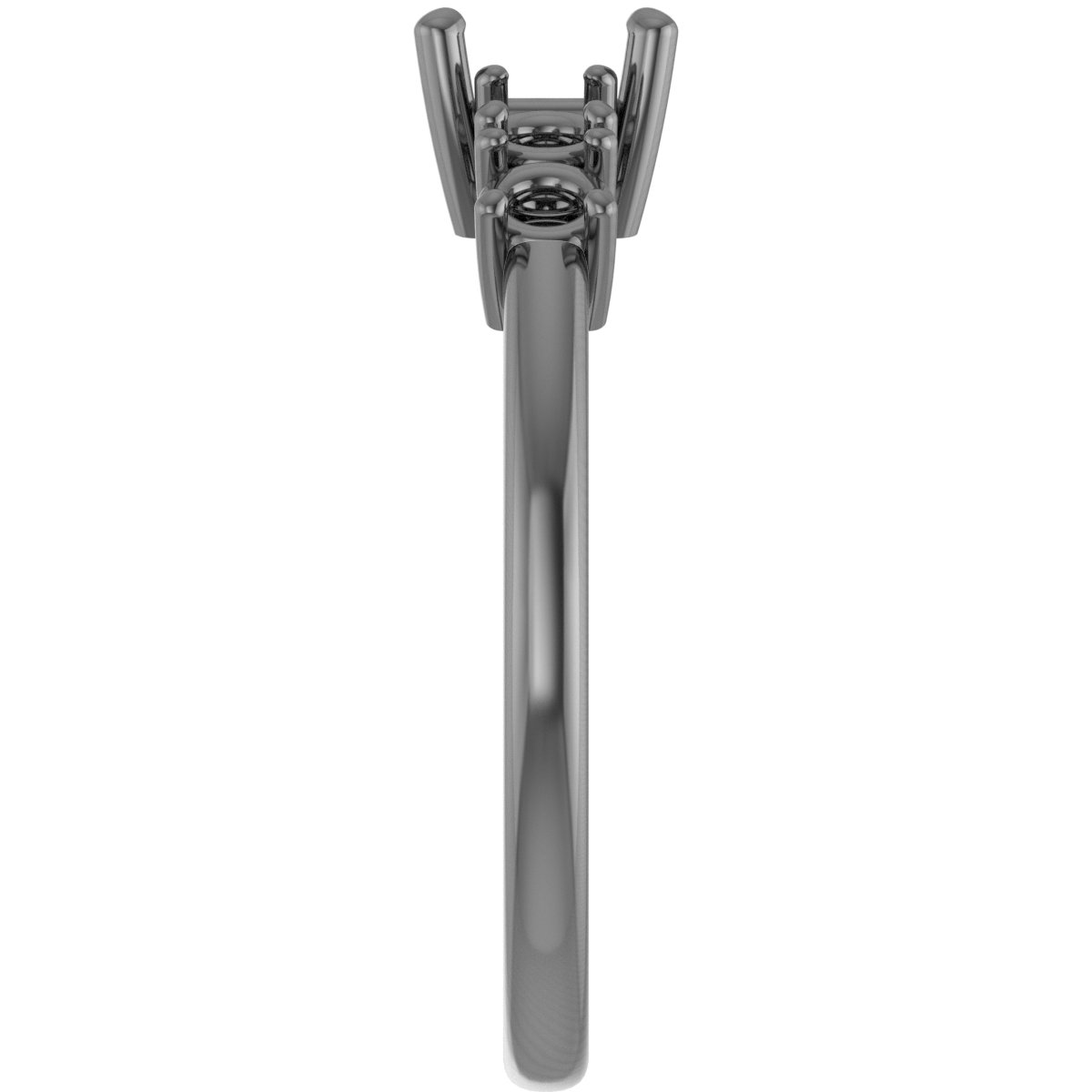 6.5 mm Square Engagement Ring Mounting view 4