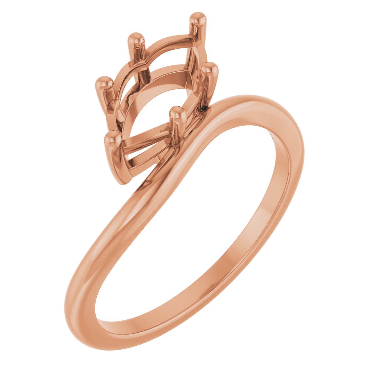 Asymmetric Solitaire Ring