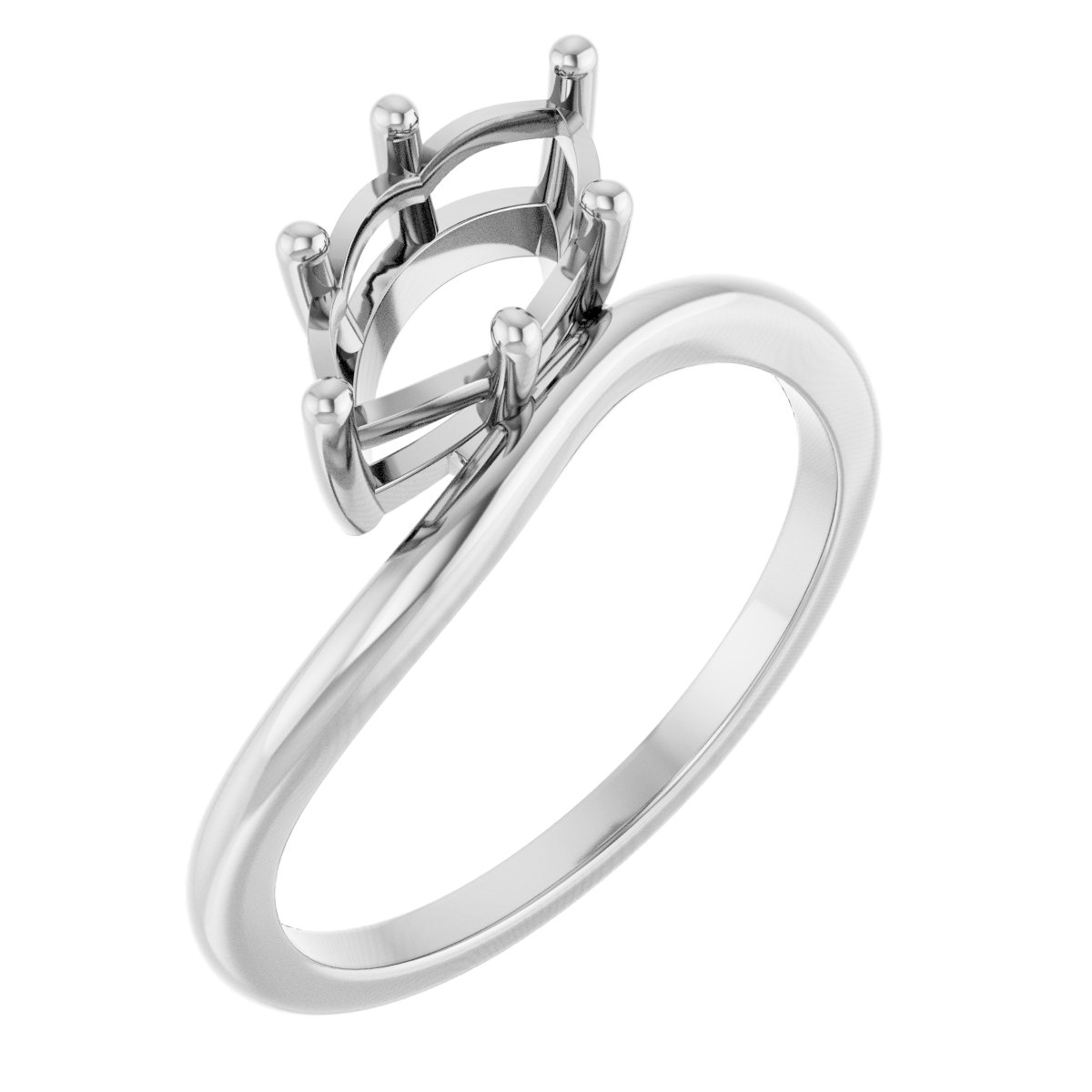 Asymmetric Solitaire Ring