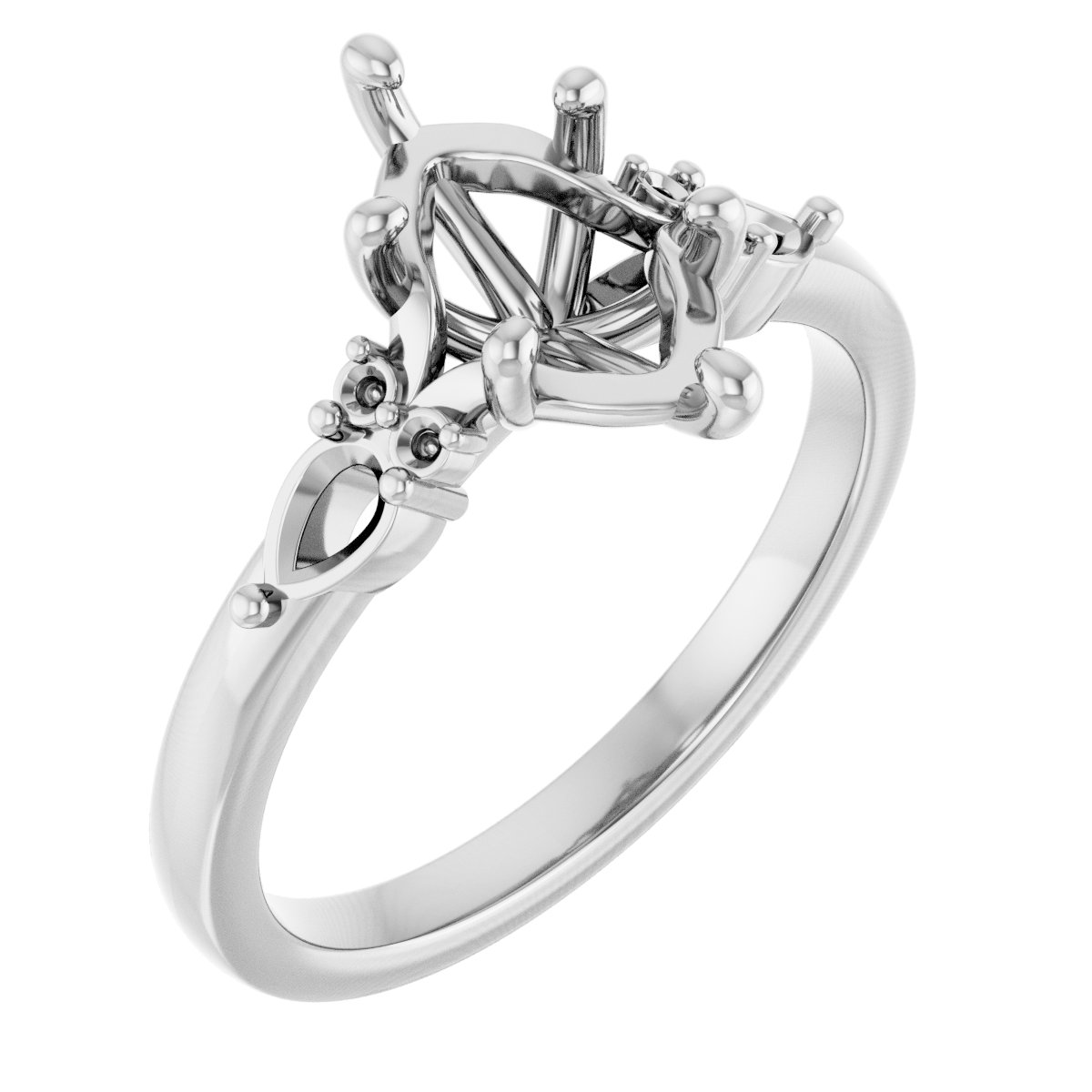 Accented Engagement Ring or Band
