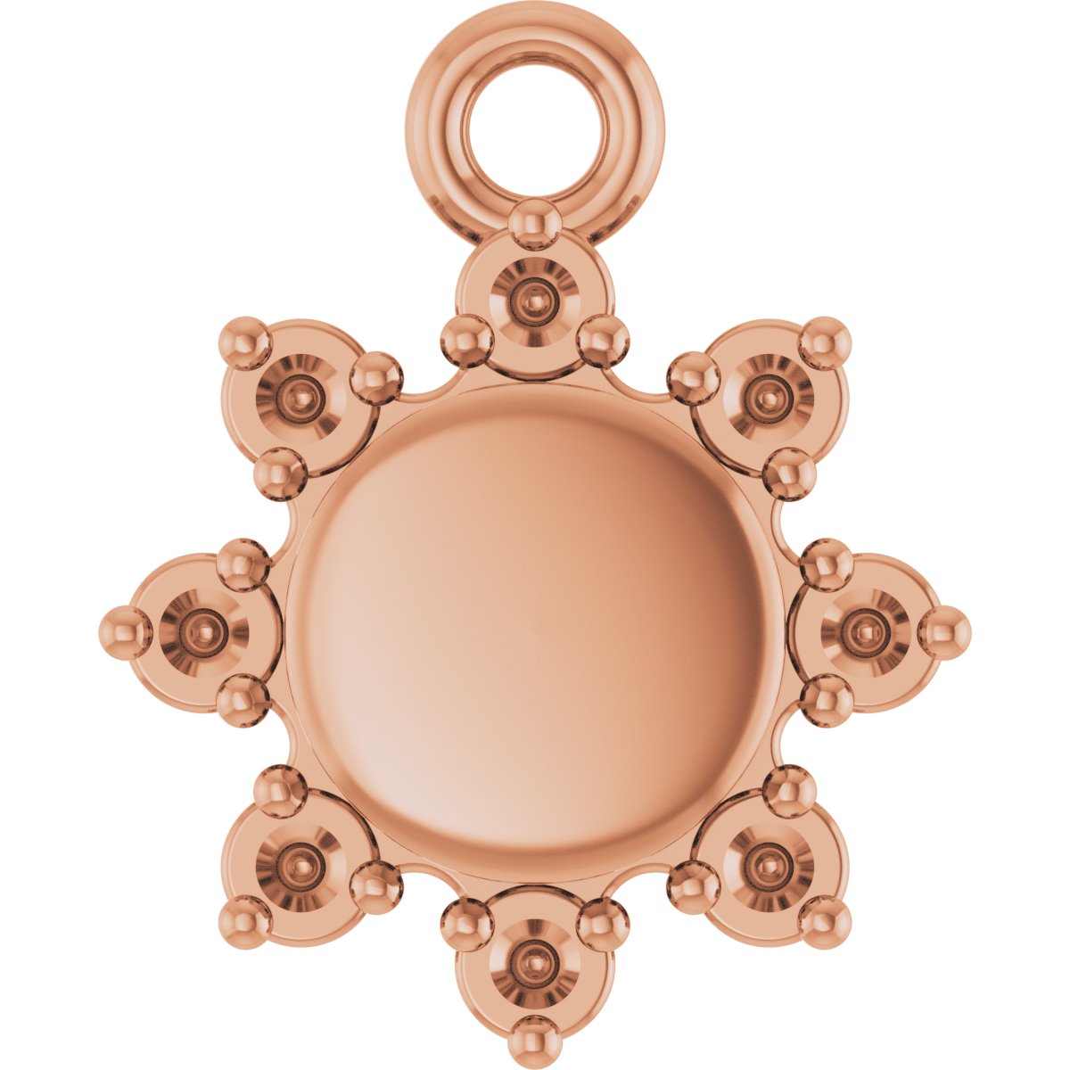 Engravable Accented Round or Oval Dangle