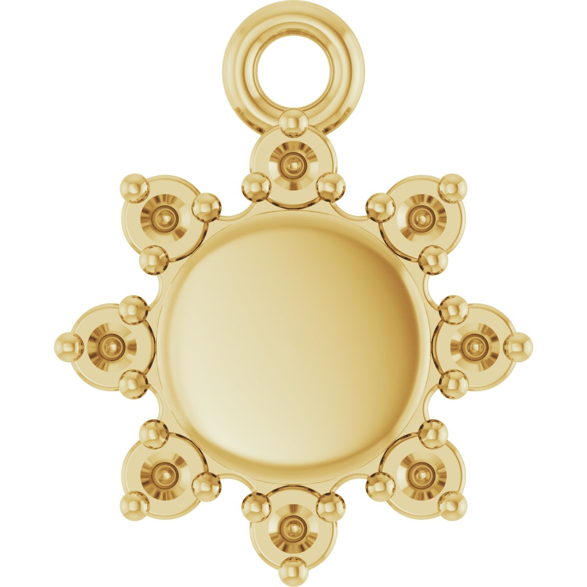 Engravable Accented Round or Oval Dangle