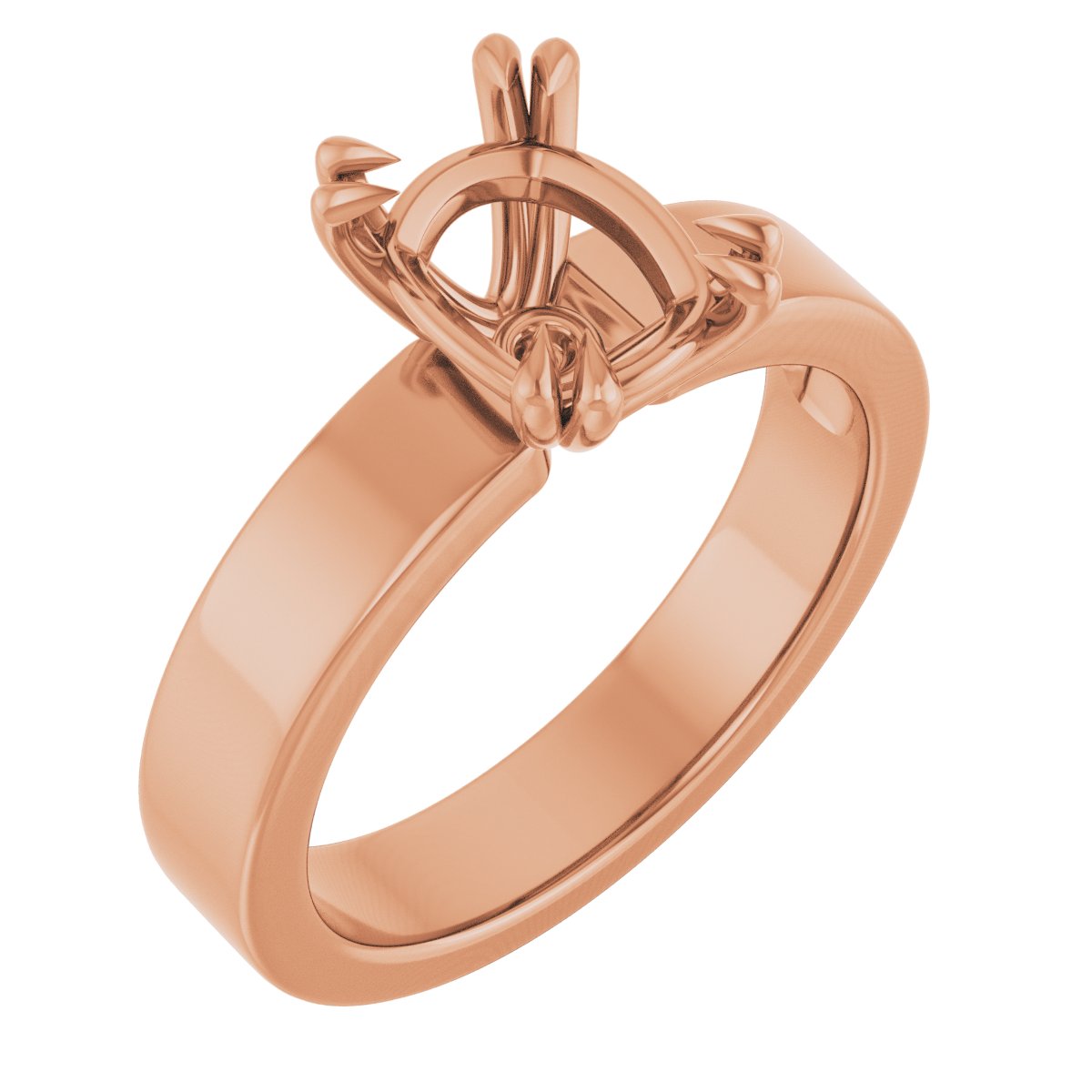 Double Claw-Prong Solitaire Engagement Ring