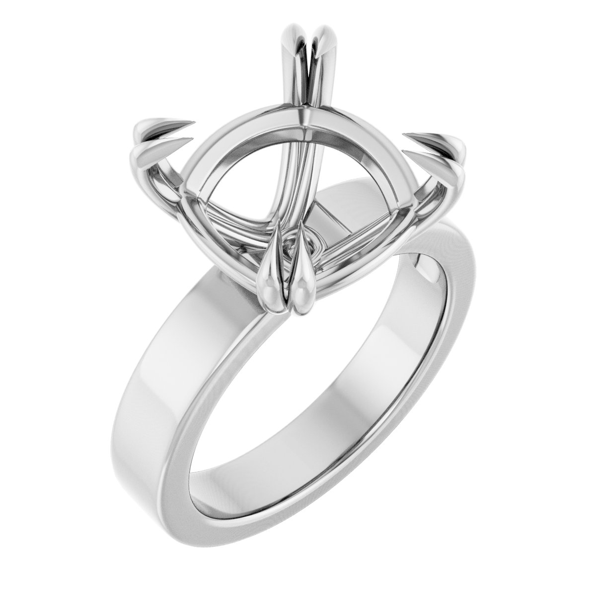 Double Claw-Prong Solitaire Engagement Ring