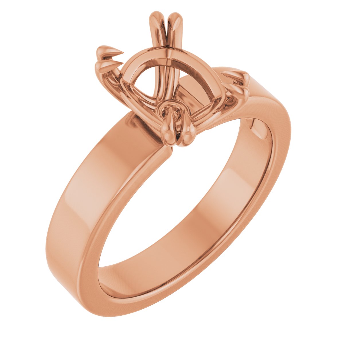 Double Claw-Prong Solitaire Engagement Ring