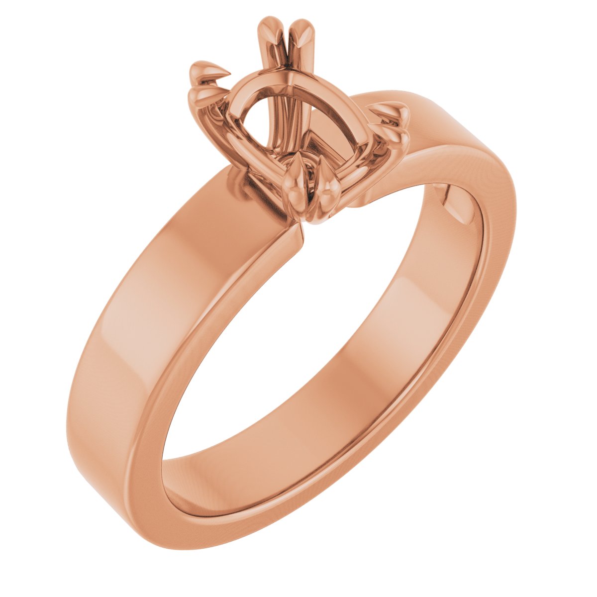 Double Claw-Prong Solitaire Engagement Ring